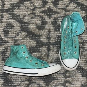 Converse Shoes Youth Sz 3 Turqouise Chuck Taylor All Star High Mermaid